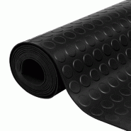Vidaxl tapis en caoutchouc antidérapant 1,5x4 m 3 mm point 143954