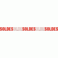 Affiche soldes 172x10 cm - blanche - Papier - Rouge secondaire