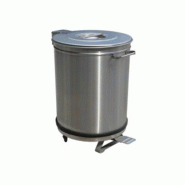 Bacs à déchets 50L inox roulant avec couvercle à pédale L2G