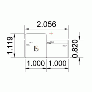 Banque d'accueil TERA avec accès PMR par MDD - 206, Droite, Acacia clair