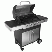 BLACK+DECKER Barbecue à Gaz 4 Feux 14.4kw + 1 Brûleur Latéral 2,1 Kw Noir/gris BXOG16550F - noir 8432406330078
