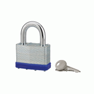 Cadenas à clé Slice, acier, intérieur, anse acier, 65mm, 2 clés - THIRARD - gris 3150262900475 Cadenas à clé Slice, acier, intérieur, anse acier, 65mm, 2 clés - THIRARD - gris 3150262900475
