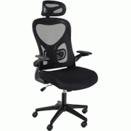 CLP Chaise de bureau Roseburg Noir - noir textile 325754 CLP Chaise de bureau Roseburg Noir - noir textile 325754