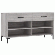 Helloshop26 - Banc à chaussures bottes commode étagère meuble entrée rangement sonoma 102 x 35 x 55 cm bois d'ingénierie gris 02_0022999 - gris B