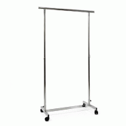 Portant droit L100cm + 2 rallonges 42,5cm - hauteur réglable de 100 à 170cm