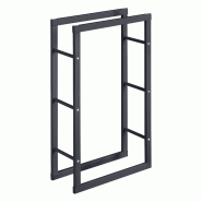 Porte-bûches robuste range-bûches solide support pour bois de chauffage rangement efficace pour intérieur extérieur acier laqué 60 x 100 x 25 cm gris 03_0005961 Porte-bûches robuste range-bûches solide support pour bois de chauffage rangement efficace pour intérieur extérieur acier laqué 60 x 100 x 25 cm gris 03_0005961