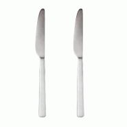 San Ignacio - Set 2pc de couteaux en acier inoxydable recyclé finition mate root - argenté inox Q4404