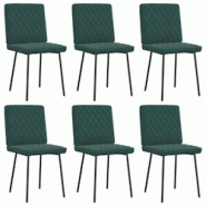 VidaXL Chaises à Manger Lot De 6 Vert Foncé Velours - vert 8721158569202 VidaXL Chaises à Manger Lot De 6 Vert Foncé Velours - vert 8721158569202