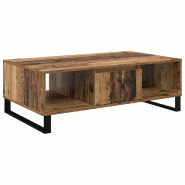VidaXL Table basse Bois ancien 104 x 60 x 35 cm Bois d'ingénierie Modèle Luna Horizon Plus - 882592