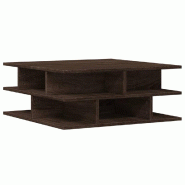 VidaXL Table basse chêne marron 70x70x29 cm bois d'ingénierie Modèle Atlas Ronde - 840750