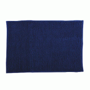 WellHome - Tapis de bain en microfibre 60x90cm couleur bleu marine - Oruga - bleu WH17195