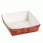 Barquette salade carton motif City (couv vendu séparét) 900ml 16x16cm par 300