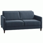 CANAPÉ CONVERTIBLE EXPRESS OSLO TWEED BLEU COUCHAGE 140*197*16 CM SOMMIER LATTES RENATONISI