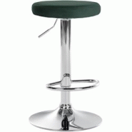 CLP Tabouret de bar Ponte revêtement velours Vert/Chrome - vert textile 322032 CLP Tabouret de bar Ponte revêtement velours Vert/Chrome - vert textile 322032