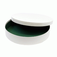 Coffret repas rond Good Morning Carton blanc/vert Ø42,5cm - par 10