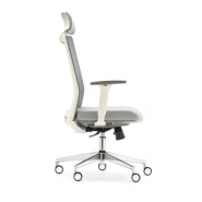 Fauteuil NICE avec Têtière et Accoudoirs 3D Structure Blanche - Référence 6428 FR206