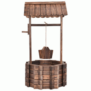 FONTAINE DE JARDIN PUITS EN BOIS D’EXTÉRIEUR 56 X 56 X 114 CM 20_0008601 FONTAINE DE JARDIN PUITS EN BOIS D’EXTÉRIEUR 56 X 56 X 114 CM 20_0008601