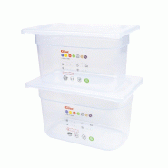 GILAC Bac gastronorme GN1/6 HACCP + couvercle - 150 mm - 2,3 L X2 - Transparent G176153 - transparent 3573678701403 GILAC Bac gastronorme GN1/6 HACCP + couvercle - 150 mm - 2,3 L X2 - Transparent G176153 - transparent 3573678701403