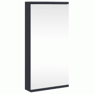 Helloshop26 - Armoire de bain à miroir d'angle murale avec rangement 30 x 24 x 60 cm design épuré en bois gris 02_0047278 - gris verre 3000234690715