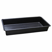 Petit bac de récupération pour produits chimiques en polyéthylène sans caillebotis de 65 litres - BPP065 Petit bac de récupération pour produits chimiques en polyéthylène sans caillebotis de 65 litres - BPP065