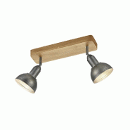 Plafonnier/applique Led 2 lampes culot E14 - Trio - Delhi II - gris 4017807430202