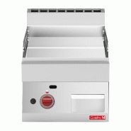 Plancha gaz 650 avec plaque rainurée 65/40ftrg - PGN057