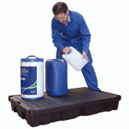 Plateau de rétention 100 litres en PE avec caillebotis amovible PE - CEMO - 8725 Plateau de rétention 100 litres en PE avec caillebotis amovible PE - CEMO - 8725