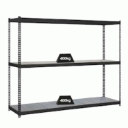 PROREGAL Étagère pour charges lourdes METAL YETI THREE | HxLxP 200x180x75cm | Charge du compartiment 400kg | anthracite - noir métal PR_RS22-35 PROREGAL Étagère pour charges lourdes METAL YETI THREE | HxLxP 200x180x75cm | Charge du compartiment 400kg | anthracite - noir métal PR_RS22-35