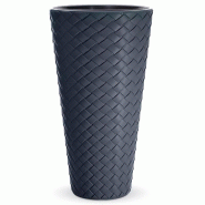 Prosperplast - Jardinière SLIM MATUBA 57 L avec réserve d’eau - 40x40x78 cm, coloris anthracite - gris plastique polypropylène ZA3676