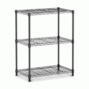 Royal Catering - Royal Catering Étagère Métallique Modulable Métal sans Vis Emboîtable Fil RCMR-760P19 (60 x 35 x 77 cm, 120 kg, 3 Tablettes, - n
