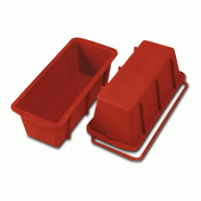 Schneider - Moule à cake en silicone, 300 x 100 x 70 mm - rouge silicone 115096