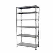 SimonRack Rayonnage métallique, 2500x1000x500 mm, 6 niveaux, tablette métallique, 180 kg au point de flexion, Gris - Simonclick - métal 8435104990261