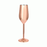Stalgast Verre à champagne, acier inoxydable, couleur cuivre, 0,21 litre - BE2403210