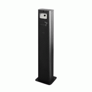 Stil Casa cendrier colonne, acier peint, 17,5x10,5xh. 106 cm, contenant interne, fixation au sol, fermeture avec serrure, noir. - PTE-N Stil Casa cendrier colonne, acier peint, 17,5x10,5xh. 106 cm, contenant interne, fixation au sol, fermeture avec serrure, noir. - PTE-N