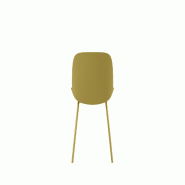 Stones Housse de chaise d'intérieur en polypropylène avec structure en métal peint en noir - Design moderne et ergonomique, 50 x 58 x 85 cm - jaune