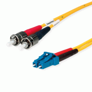 TELEGÄRTNER Câble adaptateur duplex 9/125 OS2, 2x ST, 1x LC Duplex, jaune, 5 m_0