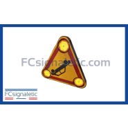 Triangle Triflash Accident AK31 autonome magnétique 500 mm 1 face classe 2 LEDWORK LWK0540-AK31