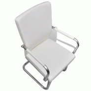 VidaXL Chaises à manger cantilever lot de 2 blanc similicuir Modèle Vega - 240994
