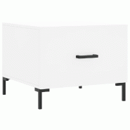 VidaXL Table basse blanc 50x50x40 cm bois d'ingénierie Modèle Aero Panorama Confort - 829396