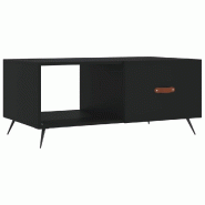 VidaXL Table basse noir 90x50x40 cm bois d'ingénierie Modèle Soleil Aurora - 829181