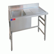 Gasfrit - Evier industriel inox 1 cuve 1 égouttoir 1200 x 600 x 850 + 100 mm - inox gf258