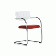 1024633 - Fauteuil Visavis 2 de Vitra - Design Antonio Citterio - Piètement traîneau en acier chromé - Empilable et confortable 1024633 - Fauteuil Visavis 2 de Vitra - Design Antonio Citterio - Piètement traîneau en acier chromé - Empilable et confortable