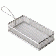 APS Panier à frire de service 26 x 13 cm, H : 5 cm - argenté inox 40611