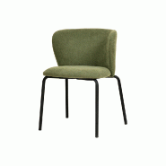 Break - Chaise empilable en tissu vert