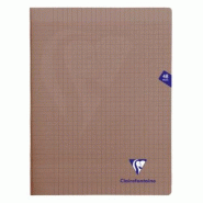 Clairefontaine Lot de 10 Cahier Mimesys 24x32, 48p./24 feuilles 90 g/m² piquées, coloris gris, Séyès - 3329683633112