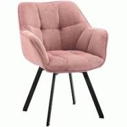 CLP Chaise de salle à manger Jordi Cord Rose - violet textile 326047 CLP Chaise de salle à manger Jordi Cord Rose - violet textile 326047