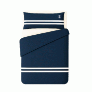 El Ganso - Ensemble Housse de Couette Simple 155x200, Drap-Housse 90x200, Housse de Coussin 45x115 Bleu Marine - 100% Coton 180TC - bleu GAN004
