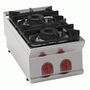 EURAST - Réchaud a gaz 2 feux sur table - 400x700x280 mm - 14,4 Kw - 35200317 - inox 35200317 EURAST - Réchaud a gaz 2 feux sur table - 400x700x280 mm - 14,4 Kw - 35200317 - inox 35200317