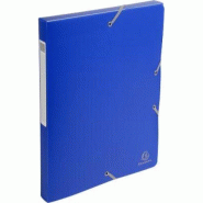Exacompta Lot de 8 Boîte de classement polypro OPAK, dos de 25, coloris bleu - 3130630596820