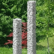 Gabions décoratifs colonne carree h 125 cm